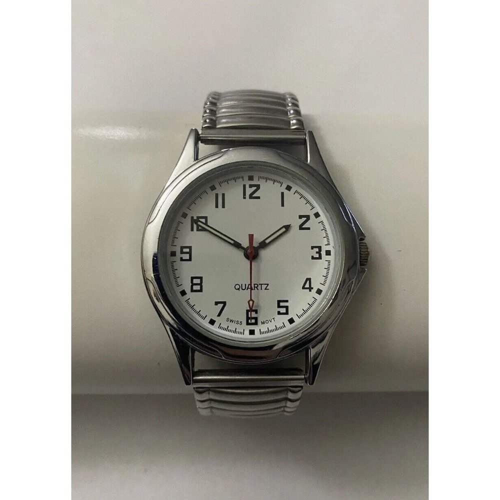 Men's Working Wrist Watch White Dial Minimalist ￼Quartz Swiss Movement